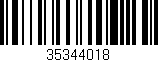 Código de barras (EAN, GTIN, SKU, ISBN): '35344018'