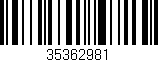 Código de barras (EAN, GTIN, SKU, ISBN): '35362981'