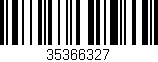 Código de barras (EAN, GTIN, SKU, ISBN): '35366327'