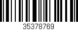 Código de barras (EAN, GTIN, SKU, ISBN): '35378769'