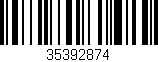 Código de barras (EAN, GTIN, SKU, ISBN): '35392874'