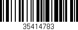 Código de barras (EAN, GTIN, SKU, ISBN): '35414783'