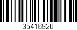 Código de barras (EAN, GTIN, SKU, ISBN): '35416920'
