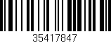 Código de barras (EAN, GTIN, SKU, ISBN): '35417847'