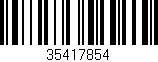 Código de barras (EAN, GTIN, SKU, ISBN): '35417854'