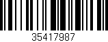 Código de barras (EAN, GTIN, SKU, ISBN): '35417987'