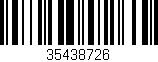 Código de barras (EAN, GTIN, SKU, ISBN): '35438726'