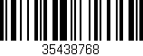 Código de barras (EAN, GTIN, SKU, ISBN): '35438768'