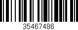 Código de barras (EAN, GTIN, SKU, ISBN): '35467486'