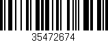 Código de barras (EAN, GTIN, SKU, ISBN): '35472674'