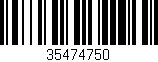 Código de barras (EAN, GTIN, SKU, ISBN): '35474750'