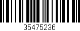 Código de barras (EAN, GTIN, SKU, ISBN): '35475236'