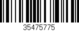 Código de barras (EAN, GTIN, SKU, ISBN): '35475775'