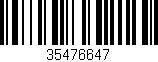 Código de barras (EAN, GTIN, SKU, ISBN): '35476647'