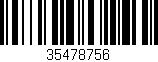 Código de barras (EAN, GTIN, SKU, ISBN): '35478756'