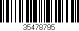 Código de barras (EAN, GTIN, SKU, ISBN): '35478795'