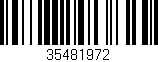 Código de barras (EAN, GTIN, SKU, ISBN): '35481972'
