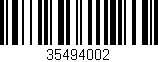 Código de barras (EAN, GTIN, SKU, ISBN): '35494002'