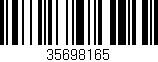 Código de barras (EAN, GTIN, SKU, ISBN): '35698165'
