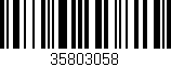 Código de barras (EAN, GTIN, SKU, ISBN): '35803058'