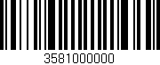 Código de barras (EAN, GTIN, SKU, ISBN): '3581000000'
