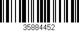 Código de barras (EAN, GTIN, SKU, ISBN): '35884452'