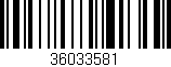 Código de barras (EAN, GTIN, SKU, ISBN): '36033581'