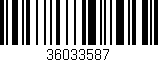 Código de barras (EAN, GTIN, SKU, ISBN): '36033587'