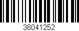 Código de barras (EAN, GTIN, SKU, ISBN): '36041252'