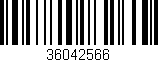 Código de barras (EAN, GTIN, SKU, ISBN): '36042566'
