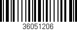 Código de barras (EAN, GTIN, SKU, ISBN): '36051206'