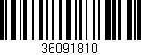 Código de barras (EAN, GTIN, SKU, ISBN): '36091810'