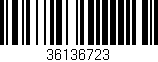 Código de barras (EAN, GTIN, SKU, ISBN): '36136723'