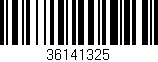 Código de barras (EAN, GTIN, SKU, ISBN): '36141325'