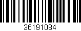 Código de barras (EAN, GTIN, SKU, ISBN): '36191084'
