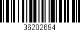 Código de barras (EAN, GTIN, SKU, ISBN): '36202694'