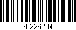 Código de barras (EAN, GTIN, SKU, ISBN): '36226294'