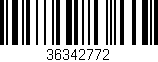 Código de barras (EAN, GTIN, SKU, ISBN): '36342772'
