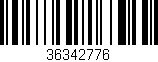 Código de barras (EAN, GTIN, SKU, ISBN): '36342776'