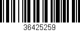 Código de barras (EAN, GTIN, SKU, ISBN): '36425259'