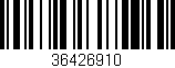 Código de barras (EAN, GTIN, SKU, ISBN): '36426910'