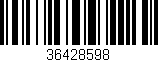 Código de barras (EAN, GTIN, SKU, ISBN): '36428598'