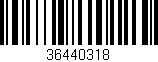 Código de barras (EAN, GTIN, SKU, ISBN): '36440318'