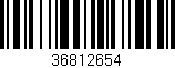 Código de barras (EAN, GTIN, SKU, ISBN): '36812654'