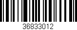 Código de barras (EAN, GTIN, SKU, ISBN): '36833012'