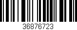 Código de barras (EAN, GTIN, SKU, ISBN): '36876723'