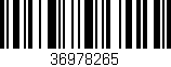 Código de barras (EAN, GTIN, SKU, ISBN): '36978265'