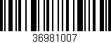 Código de barras (EAN, GTIN, SKU, ISBN): '36981007'