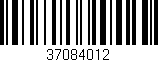 Código de barras (EAN, GTIN, SKU, ISBN): '37084012'