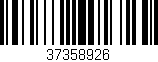 Código de barras (EAN, GTIN, SKU, ISBN): '37358926'